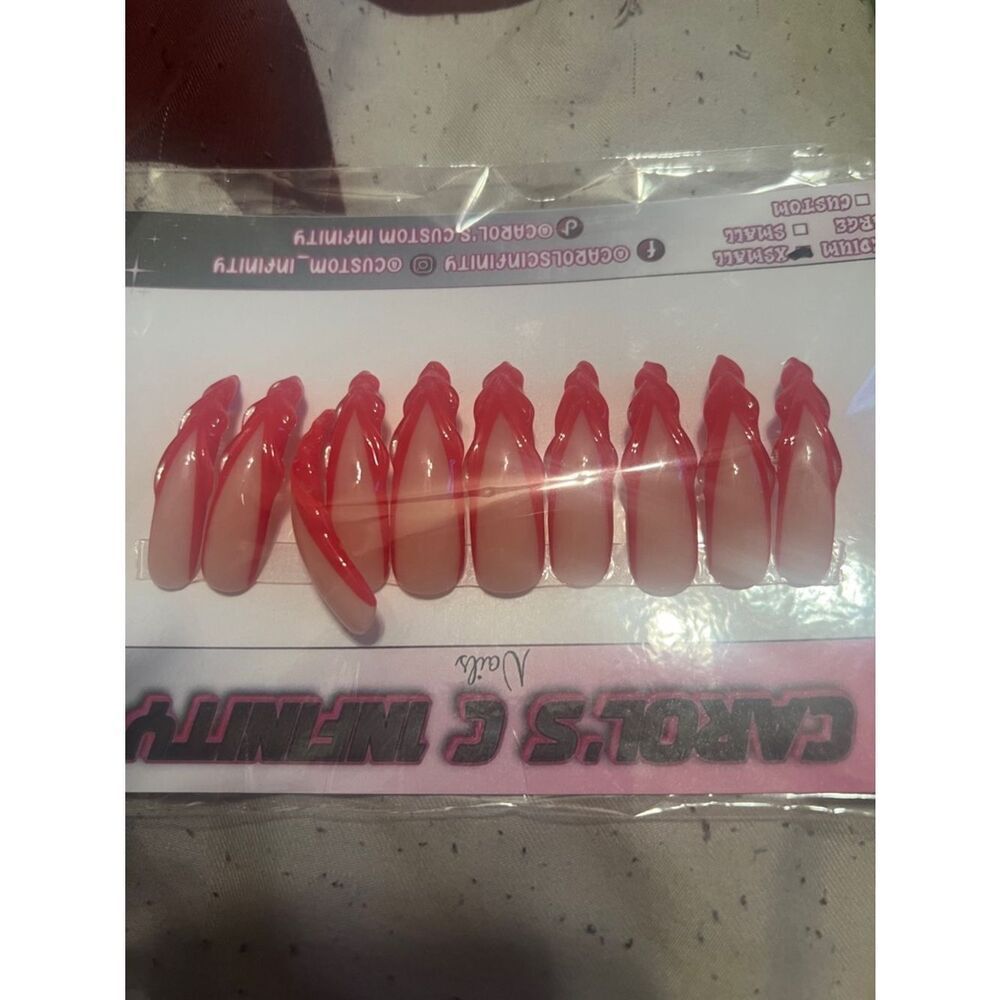 Red Ombre Stiletto Press-On Nails